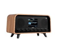 Audizio Desio Radio Dab/Dab+/FM avec BT 5.0, Écran Couleur 2,4", Port USB et Entrée AUX 3,5 mm, Design Rétro Couleur Chêne, Alarme et Minuterie, Idéale pour Salon, Cuisine ou Chambre