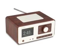 Audizio Dozza Radio Internet WiFi Dab+ FM BT 5.3 40W, Radio Numérique avec Télécommande, Écran Intuitif, Sortie Jack, Design Noyer Élégant Maison