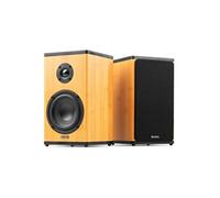 Audizio Enceintes Bibliothèque Actives BS20 - 50W RMS - BT Sans Fil - Batterie - Bambou