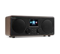 Audizio Foza - Radio Internet WiFi Stéréo, DAB+/FM et BT 5.0 - Noyer, Radio Réveil, Lecteur MP3 USB