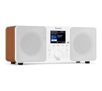 Audizio Genua Radio DAB+ Bluetooth 5.0 - Blanche, Écran Couleur 2,8"", Deux Haut-Parleurs, Sortie Casque, Port USB,