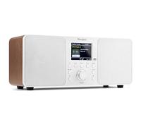 Audizio Genua Radio DAB+ Bluetooth 5.0 - Blanche, Écran Couleur 2,8"", Deux Haut-Parleurs, Sortie Casque, Port USB,