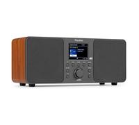 Audizio Genua Radio DAB+ Bluetooth 5.0 - Gris Foncé, Écran Couleur 2,8"", Deux Haut-Parleurs, Sortie Casque, Port USB,