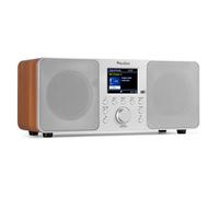 Audizio Genua Radio DAB+ Bluetooth 5.0 - Grise, Écran Couleur 2,8"", Deux Haut-Parleurs, Sortie Casque, Port USB, Télécommande
