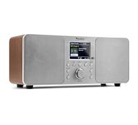 Audizio Genua Radio DAB+ Bluetooth 5.0 - Grise, Écran Couleur 2,8"", Deux Haut-Parleurs, Sortie Casque, Port USB, Télécommande