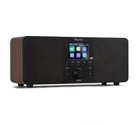 Audizio Genua Radio DAB+ Bluetooth 5.0 - Noyer, Écran Couleur 2,8"", Deux Haut-Parleurs, Sortie Casque, Port USB, Télécommande