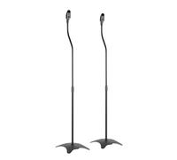 Audizio HTS10 Pied d'Enceinte Réglable en Hauteur Lot de 2 - Noir, Système de Gestion des Câbles, Base Lourde et Stable, Idéale pour Profiter de la Qualité de Son chez Vous ou au Travail