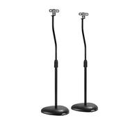 Audizio HTS12 Pied d'Enceinte Réglable en Hauteur Lot de 2 - Noir, Système de Gestion des Câbles, Base Lourde et Stable, Idéale pour Profiter d'un Son de Qualité chez Vous ou au Travail