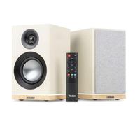 Audizio KS12 Enceintes Hi-Fi Actives BT HDMI ARC Crème Modes DSP Éclairage d'Ambiance Télécommande Incluse Idéal pour TV