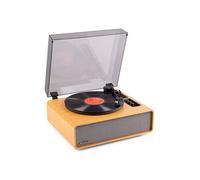 Audizio Laredo - Platine Vinyle Haut de Gamme Hi-Fi BT in/out - Haut-Parleurs Intégrés - Finition Bambou