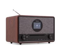 Audizio Lucca Radio Dab+ Internet Wi-FI 60W Bluetooth CD Bois Foncé | Écoute Musique Nomade, Connexion Wi-Fi et Bluetooth, Lecture CD, Haut-Parleurs Intégrés, Idéal Maison et Quotidien