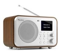 Audizio Milan - Radio DAB+ avec Batterie et Bluetooth - Argent Marron Foncé/Argent G