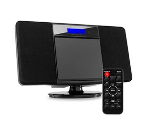 Audizio Nimes Radio Bluetooth Stéréo 50W - Noir, avec Lecteur CD, Lecteur MP3/USB, 20 Stations Préréglées, Écran LCD, Idéale pour Écouter Vos Musiques Favorites et Servir de Réveil chez Vous