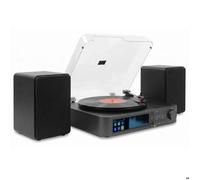 Audizio Norfolk Platine Vinyle Tout-en-Un avec Enceintes Stéréo Bluetooth Radio DAB+ et FM Système Audio 80 W