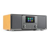 Audizio Palmi Radio Dab+/FM, Bluetooth, CD, USB, Bambou | 60 Stations Mémorisables, Écran LCD 2,4 Pouces, Fonction Réveil et Minuterie de Sommeil, Idéal pour Usage Quotidien