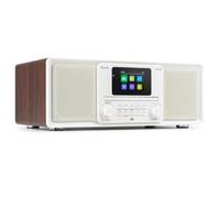 Audizio Palmi Radio Dab+/FM, Bluetooth, CD, USB, Blanc | 60 Stations Mémorisables, Écran LCD 2,4 Pouces, Fonction Réveil et Minuterie de Sommeil, Idéal pour Usage Quotidien