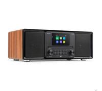 Audizio Palmi Radio Dab+/FM, Bluetooth, CD, USB, Noyer | 60 Stations Mémorisables, Écran LCD 2,4 Pouces, Fonction Réveil et Minuterie de Sommeil, Idéal pour Usage Quotidien