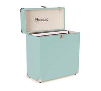 Audizio RC32 Étui de Rangement pour 30-35 Vinyles 33 Tours Bleu
