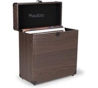 Audizio RC32 Étui de Rangement pour Vinyle 33 Tours - Acacia, Mallette pour 30 à 35 Vinyles, Coins Renforcés