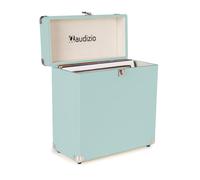 RC32 Etui de Rangement pour Vinyle 33 Tours - Bleu, Mallette pour 30 à 35 Vinyles, Coins Renforcés