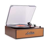 Audizio Reno - Platine Vinyle rétro avec Enceintes intégrées - Lecture 33/45/78 Tours - Design Vintage - Couleur Cuivre