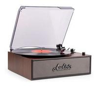 Audizio Reno - Platine vinyle rétro avec enceintes intégrées - Tourne disque LP vintage - Bois