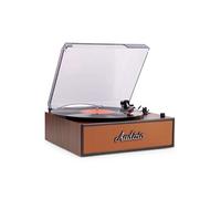 Audizio Reno - Platine vinyle rétro avec enceintes intégrées - Tourne disque LP vintage - Cuivre