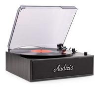Audizio Reno - Platine vinyle rétro avec enceintes intégrées - Tourne disque LP vintage - Noir Noir