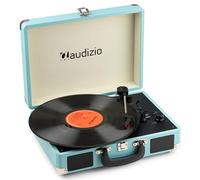 Audizio RP116BL Platine Vinyle Rétro avec Bluetooth in & Out, Haut-Parleurs Intégrés - Bleue, Lecture 33/45 & 78 Tours, Idéal pour Écouter Vos Anciens Vinyles Préférés