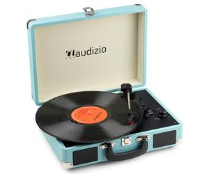 Audizio RP116BL Platine Vinyle Rétro avec Bluetooth in & Out, Haut-Parleurs Intégrés - Bleue, Lecture 33/45 & 78 Tours, Idéal pour Écouter Vos Anciens Vinyles Préférés