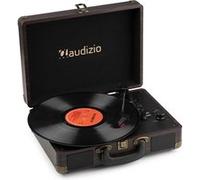 Audizio RP116DW Platine Vinyle Rétro avec Bluetooth in & Out, Haut-Parleurs Intégrés - Noyer, Lecture 33/45 & 78 Tours, Idéal pour Écouter Vos Anciens Vinyles Préférés