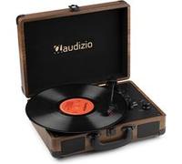 Audizio RP116W - Platine Vinyle Rétro avec Bluetooth 5.0 IN & OUT, Haut-Parleurs Intégrés - Acacia Marron G