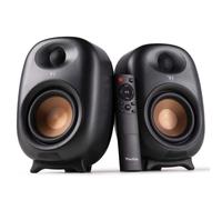 Audizio RS80 Enceintes de Monitoring Actives 160W, Set Bibliothèque Studio avec Woofer 6,5"" et Tweeter 1"", BT, Design Noir Élégant