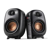 Audizio RS80 - Enceintes Hi-FI Actives BT 160 W Noir & Cuivre | Haut-Parleurs 2-Voies DSP 3 Modes | Entrées Optique, RCA & USB | Son Puissant pour Hi-FI, TV, Studio