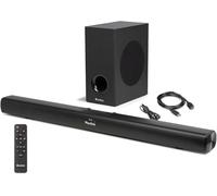 Audizio SB92WS Barre De Son avec Caisson de Basse sans Fil Bluetooth 5.3 HDMI Arc 150W, Soundbar 2.1 90 cm Optique, USB, AUX, Graves et Aigus Réglables, Films, Musique et Jeux