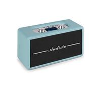 Audizio Tune60 Enceinte Rétro sans Fil 30W Bluetooth, Bleue, Radio FM et Dab+, Batterie Optionnelle, Entrée AUX et USB, Fonction Alarme et Minuterie, Design Vintage Élégant