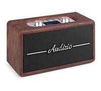 Audizio Tune60 - Enceinte Portable BT Rétro Noyer avec Radio DAB+ / FM, USB et Télécommande - Haut-parleur Vintage Mobile 40W
