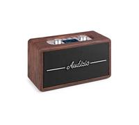 Audizio Tune60 - Enceinte Portable BT Rétro Noyer avec Radio DAB+ / FM, USB et Télécommande - Haut-parleur Vintage Mobile 40W