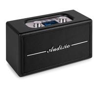 Audizio Tune60 Enceinte Rétro sans Fil 30W Bluetooth, Noire, Radio FM et Dab+, Batterie Optionnelle, Entrée AUX et USB, Fonction Alarme et Minuterie, Design Vintage Élégant