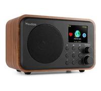 Audizio Vicenza Radio Internet DAB+, Antenne Télescopique, Wifi Bluetooth Batterie Intégrée - Bois Foncé Marron G