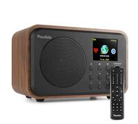 Audizio Vicenza Radio Internet WiFi Bluetooth Antenne Télescopique Batterie Bois Foncé, Radio Dab/FM, 32000 Stations Internet, Autonomie 10H