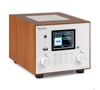 Audizio Vieste Radio Dab+ FM Bluetooth 5.0 - Blanche, Subwoofer Intégré, Écran Couleur 2,8", Port USB, Sortie Casque, Télécommande Incluse, Idéale pour Écouter la Radio à la Maison