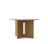 Audo Androgyne Table à Manger Ø120 cm Chêne/Kunis Breccia Sable