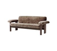 Audo Copenhagen Canapé 2 places Brasilia Dark oak-Sahara sheepskin curly