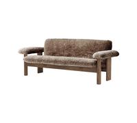 Audo Copenhagen Canapé 2 places Brasilia Walnut-Sahara sheepskin curly