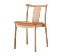 Audo Copenhagen Chaise avec coussin Merkur Oak- Dakar 0250 cognac