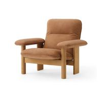 Audo Copenhagen Fauteuil Brasilia Oiled oak-Dunes camel leather 21004