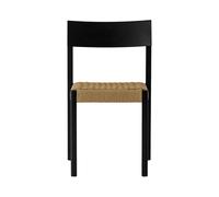 Audo Copenhagen Mauro chaise Chêne noir-assise tressée naturelle