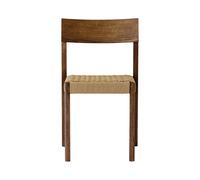 Audo Copenhagen Mauro chaise Chêne teinté foncé-assise tressée naturelle