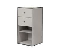 Audo Frame Caisson 70 avec Etagère & 2 Tiroirs Sable